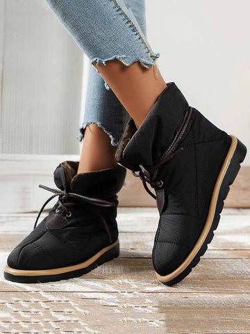 Keep Warm Lace Up Boots