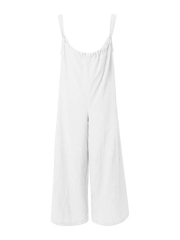 Sleeveless Wide Leg Overall