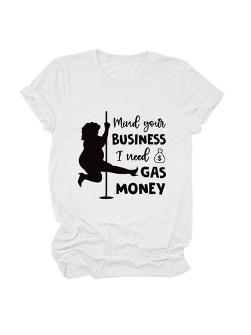 Camiseta de dinero para gasolina