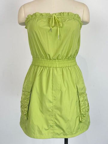 Elastic Waist Skort Jumpsuit