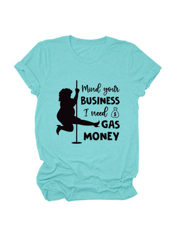 Camiseta de dinero para gasolina