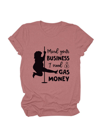 Camiseta de dinero para gasolina