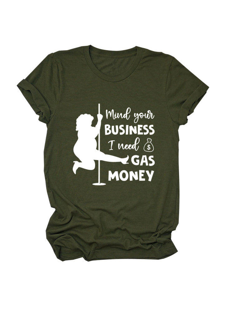 Camiseta de dinero para gasolina