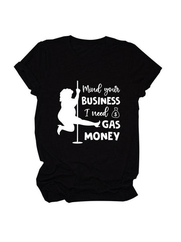 Camiseta de dinero para gasolina