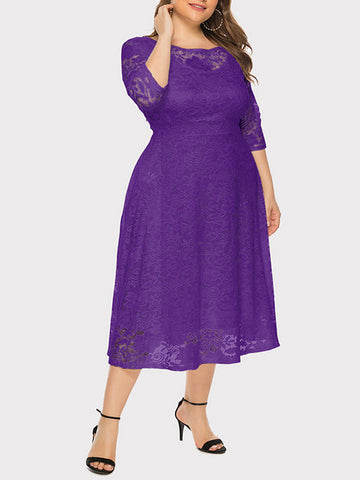 Lace Evening A-Line Dress