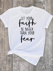Faith Letter Print Casual T-Shirt