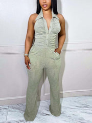 Knitted Halter Jumpsuit
