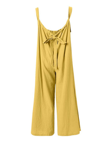 Sleeveless Wide Leg Overall