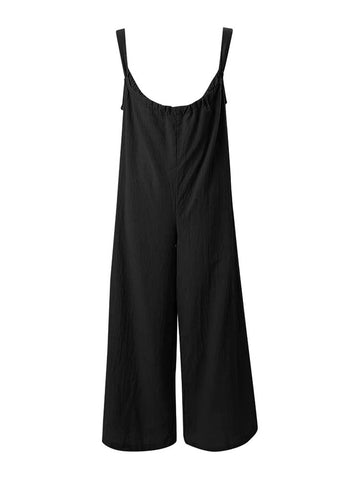 Sleeveless Wide Leg Overall