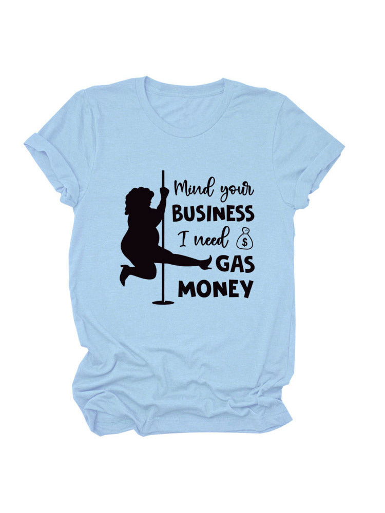 Camiseta de dinero para gasolina