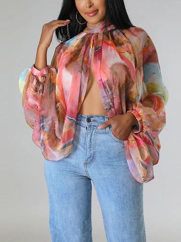 Chiffon Slit Top