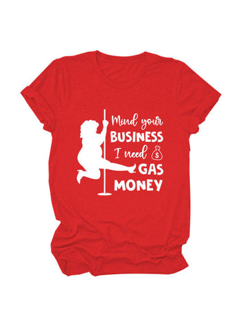 Camiseta de dinero para gasolina