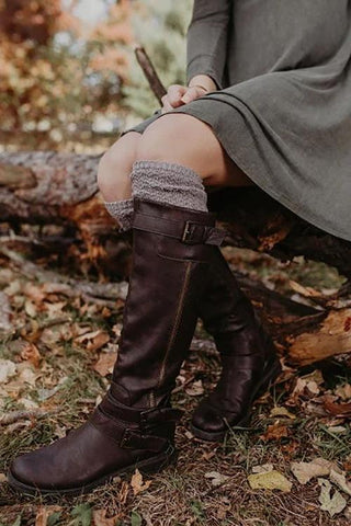 Cable Knit Leg Warmers With Flare