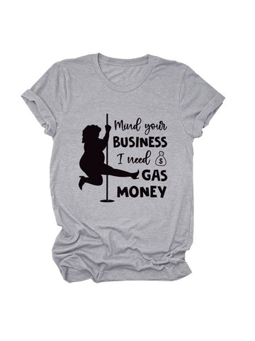 Camiseta de dinero para gasolina