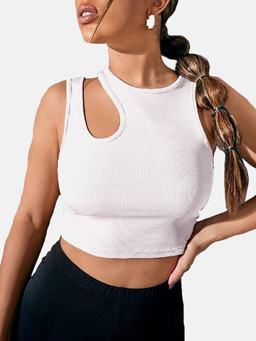 Shoulder Ribbed Knitted Top