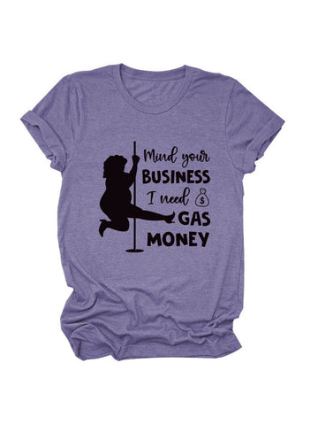 Camiseta de dinero para gasolina