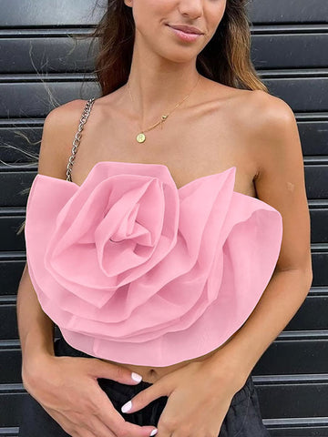 Crop-Top mit Blumenmuster