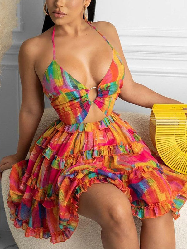 Vestido de verano con estampado y aberturas