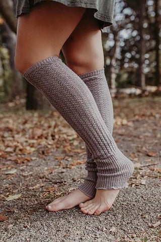 Cable Knit Leg Warmers With Flare