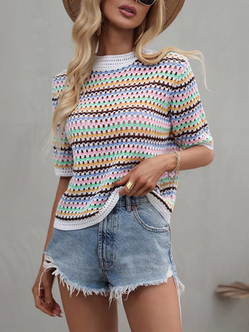 Hollow Out Knitted Crop Top