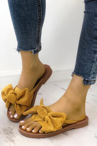 Casual Bow Thong Flat Sandals