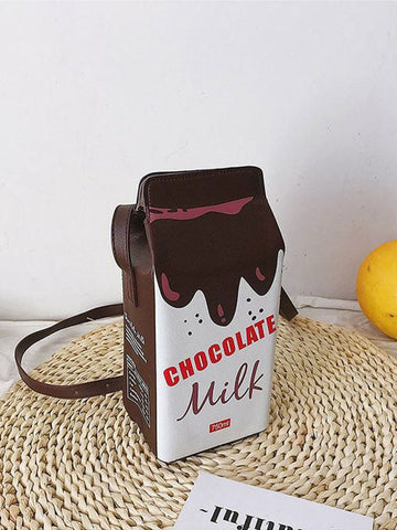 Cute Carton Crossbody Bag