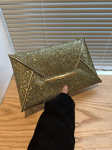 Clutch mit glitzerndem Paillettendekor