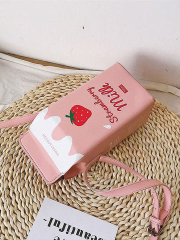 Cute Carton Crossbody Bag