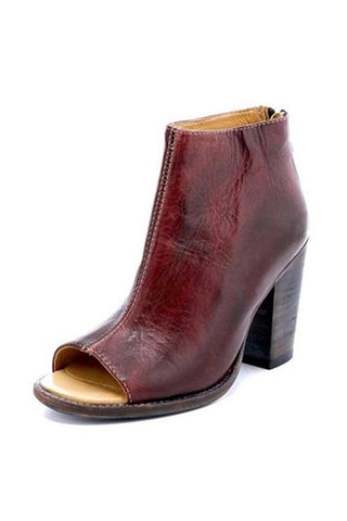 Botas de tacón alto con cremallera y punta abierta