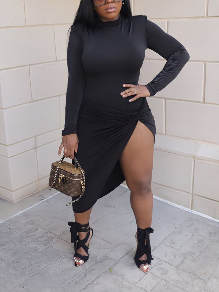 Split Solid Knot Split Solid Dress