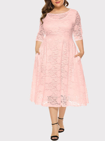 Lace Evening A-Line Dress