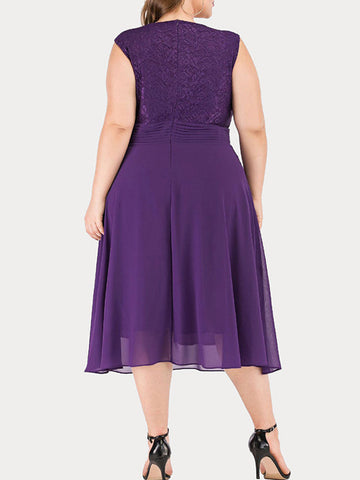 Lace Sleeveless Cocktail Dress