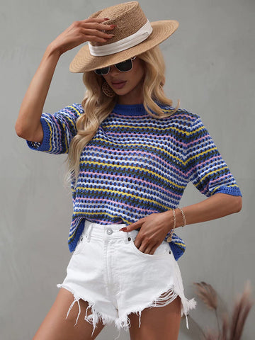 Hollow Out Knitted Crop Top