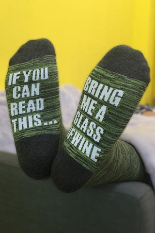 Bring Me A Glass Of Wine Sock