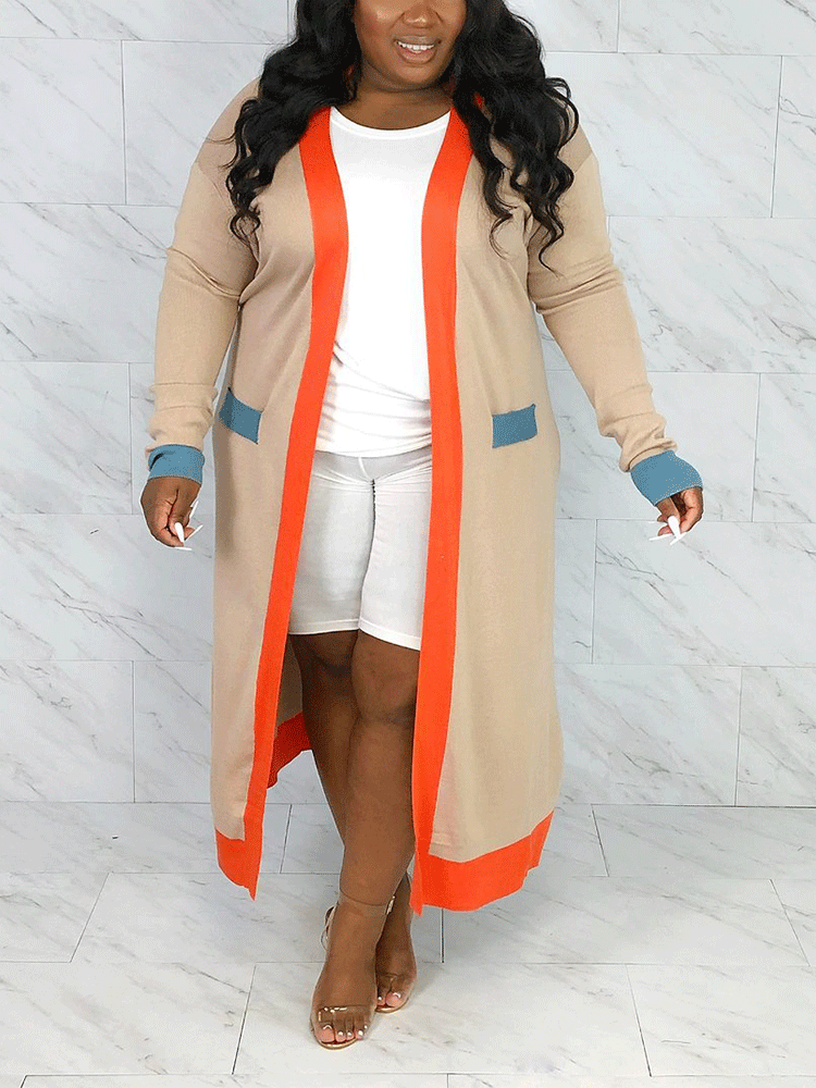 Casual Solid Split Joint Cardigan
