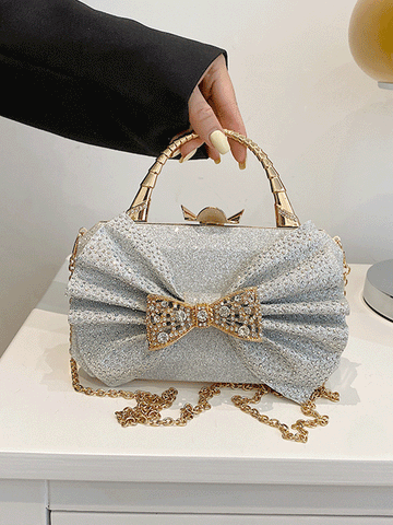 Bow Sequine Party Handbag