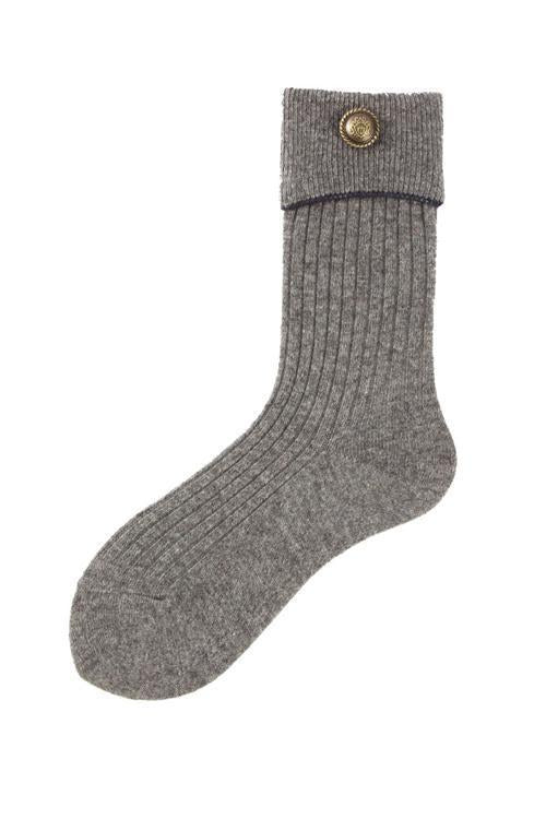 Button Thick Socks