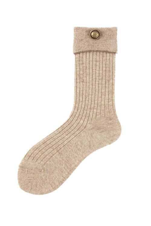 Button Thick Socks