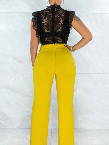 Solid Color Wide Leg Pants