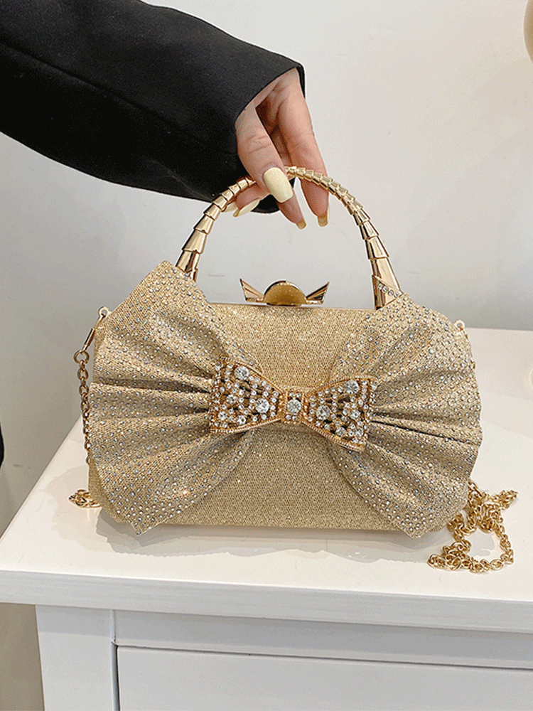 Bow Sequine Party Handbag