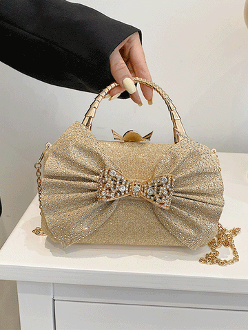 Party-Handtasche mit Schleife und Pailletten