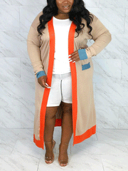 Casual Solid Split Joint Cardigan
