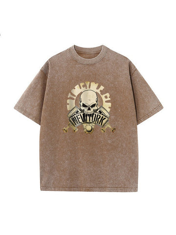 Street Skull Medal Oversized Tees