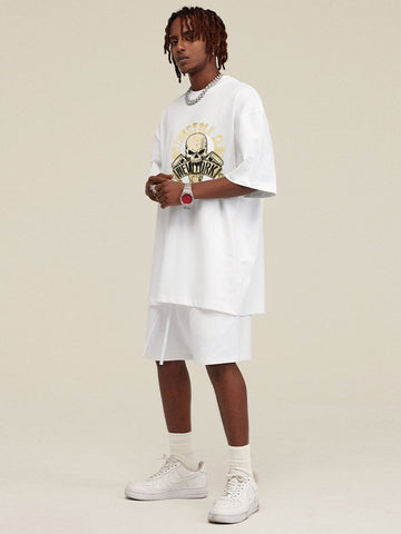 Street Skull Medal Oversized Tees