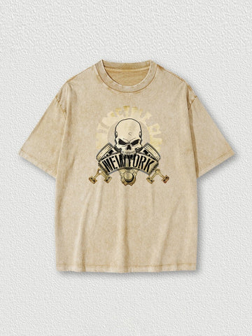 Street Skull Medal Oversized Tees