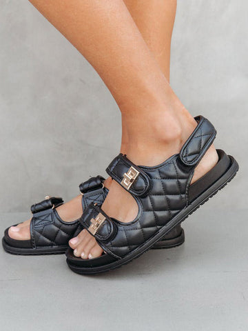 Sandalias de PU con doble velcro