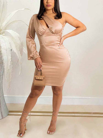 One Shoulder Cut Out Dress