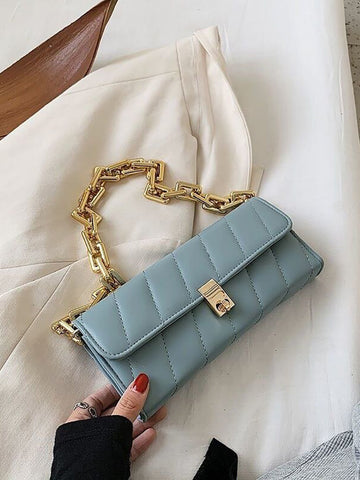 Versatile Solid Color Shoulder Bag