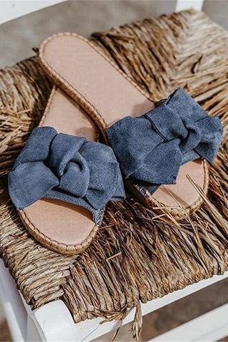 Bow Straw Slipper