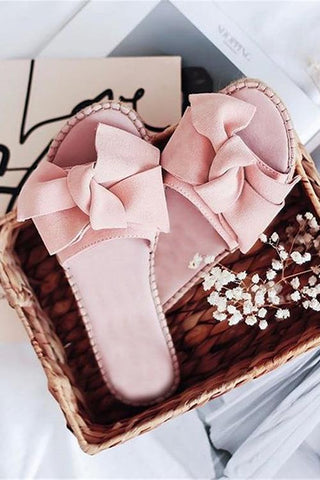 Bow Straw Slipper